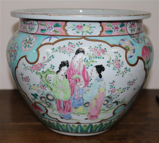 An Oriental porcelain jardiniere
